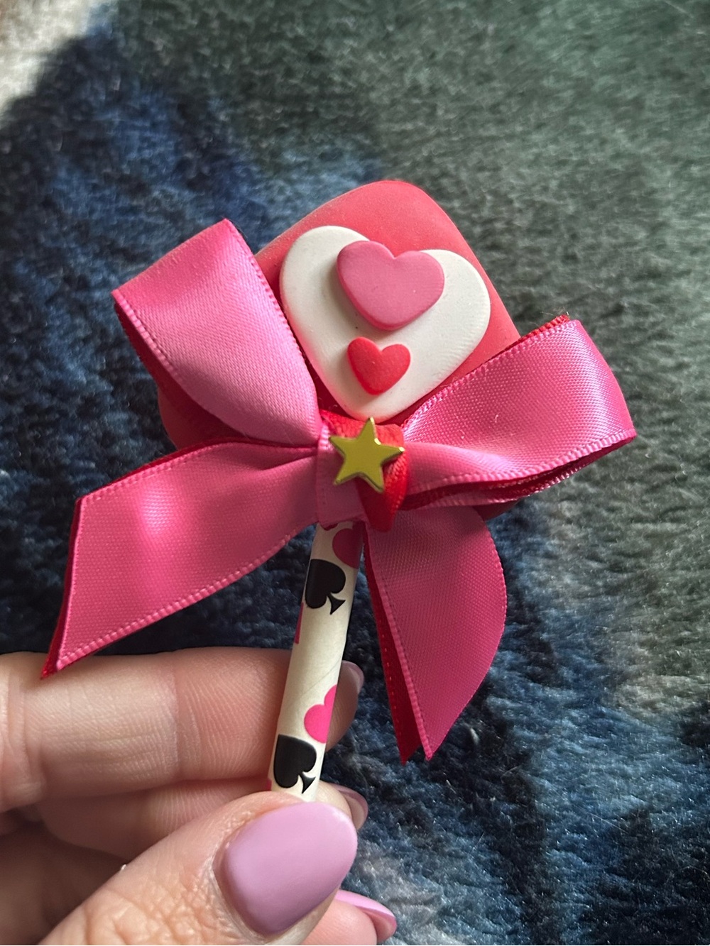 Queen of Hearts Card Lollipop Pin